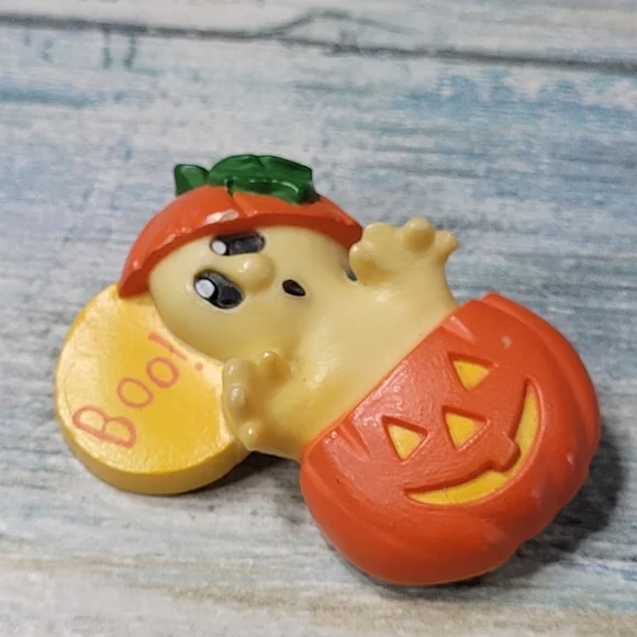 Vintage Hallmark Cards Halloween Ghost Pumpkin Pin - Picture 6 of 7